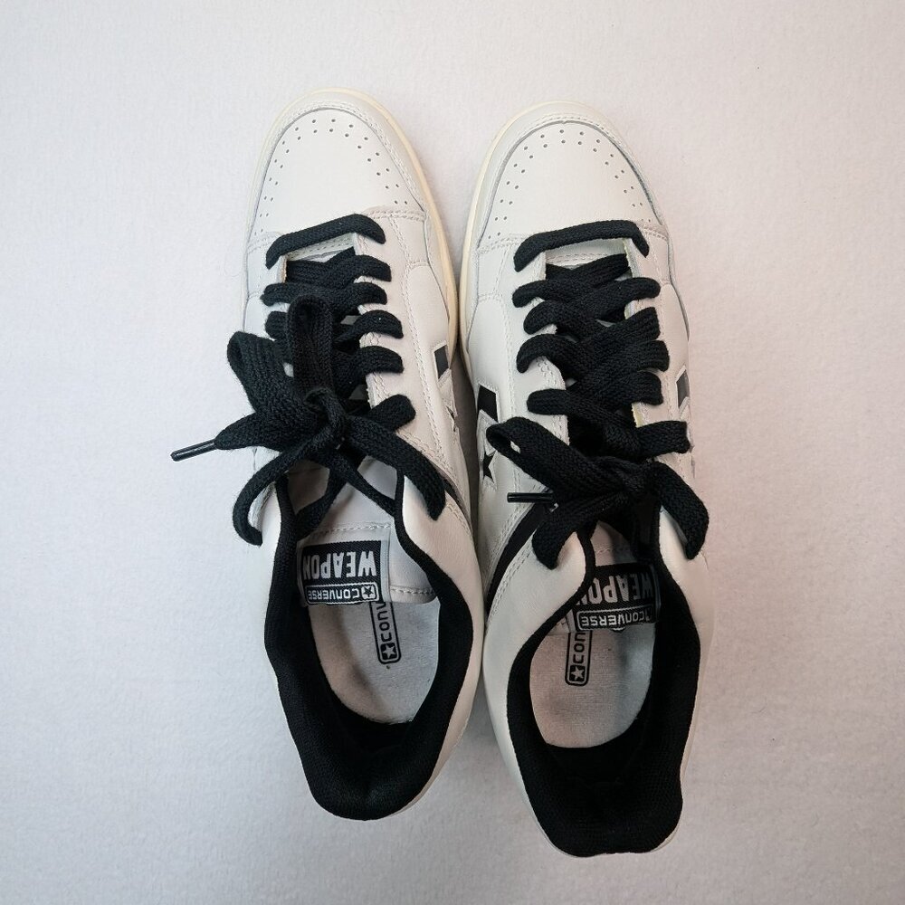Converse Weapon Low Vintage White Black Sneakers A07239C MEN size - Picture 6 of 11